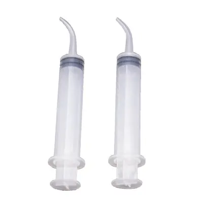 12 ml Kavisli Kafa Irrigator Ev Taşınabilir Tek Kullanımlık Diş Şırınga Diş Temizleme Ağız Sulama Aracı - 6
