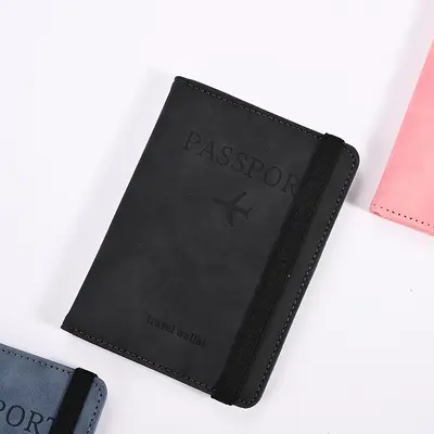 PU deri pasaport cüzdan RFID korumalı - 7
