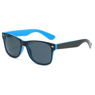 Gift Sunglasses, Two-Tone Riveted Black Sunglasses - 9