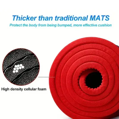 Edge-Bound Extra Long Wide Thick Non-Slip Yoga Mat, Logo Printing Available - 3