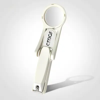 Nail clipper set with magnifier, anti-splash, stainless steel, 2-in-1 - 8