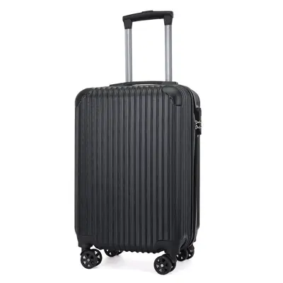 Wholesale luggage 20 inch wheeled trolley bag, silent universal wheels, zippered, combination lock, large capacity cabin size suitcase - 13