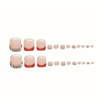Flower Flash Long Almond Press-On Nails, Wearable Manicure