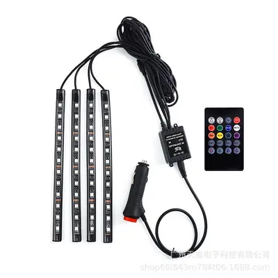 Tianzhu araba ayak bölmesi ortam ışığı modifikasyonu araba APP sınır ötesi popüler araç içi cep telefonu Bluetooth atmosfer ışığı LED ışık