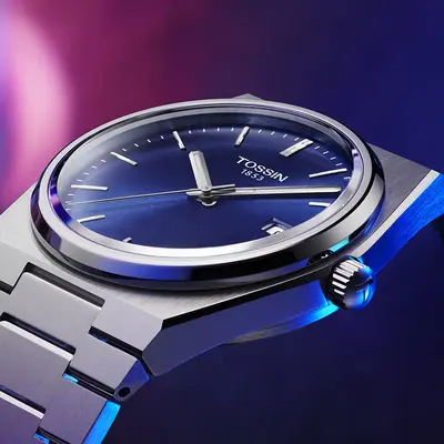 Tossin1853 Men's Quartz Watch Ultra-thin Waterproof