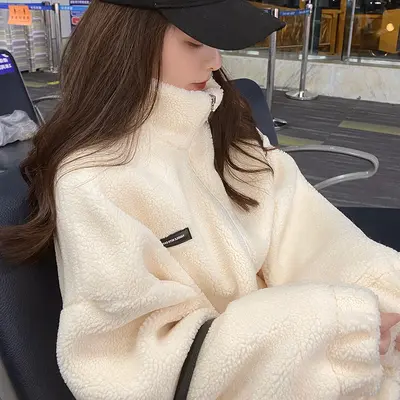 Women's Long Turtleneck Sweater, Thick Solid Color, Cashmere-Look - 1