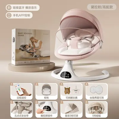 Multifunktionaler elektrischer Babyschaukelstuhl mit Bluetooth für Neugeborene - 8