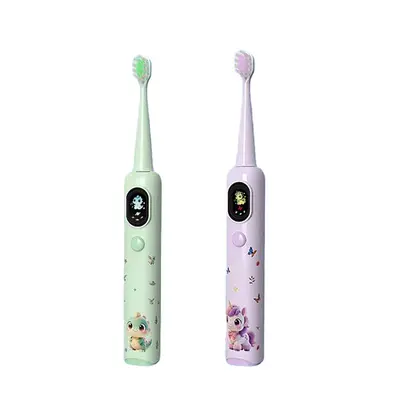 Çocuk elektrikli diş fırçası, akıllı hatırlatma, renkli ekran, 3-12 yaş