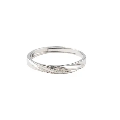 Couple rings, pure silver 999, minimalist design - 7