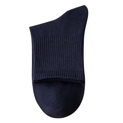 Herrensocken aus 100% reiner Baumwolle, Sommermodell dünn, atmungsaktiv, 7A antibakteriell, schweißabsorbierend, geruchshemmend, mittellange Socken, reine Baumwollsocken aus Zhuji.