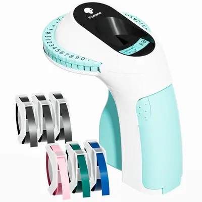 Phomemo E975 kullanışlı etiket makinesi ev tipi elde taşınır basmalı plastik kabartmalı şerit etiket yazıcısı