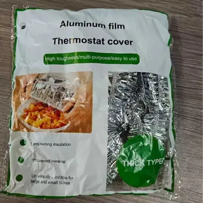 保鲜膜套铝箔加厚食品级饭菜保温罩厨房防尘罩锡纸保鲜套弹性膜套 - 8