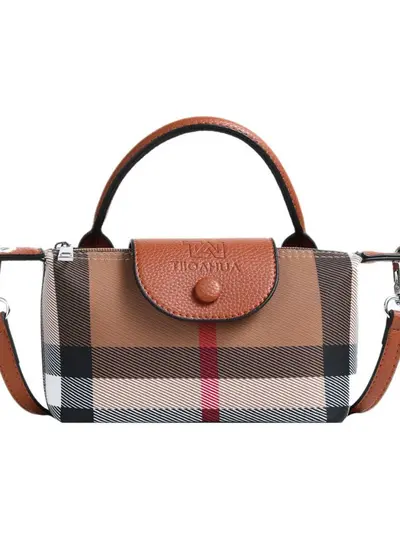 Damen-Handtasche mit Karomuster 2026, Umhängetasche - 1