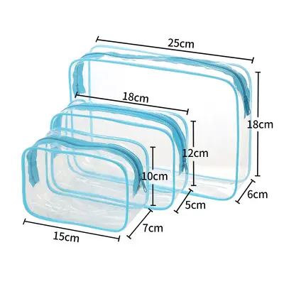 PVC Transparente Kosmetiktasche Großvolumen Reise tragbar Outdoor transparente Toilettentasche Kosmetiktasche Lagerbestand Großhandel - 10