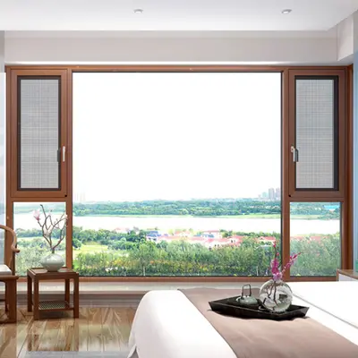Thermal Break Aluminum Casement Window with Screen