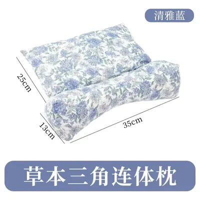 加热荞麦三角枕护颈椎枕家用成人腰靠枕多功能可拆洗花草枕荞麦枕 - 10