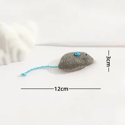 Plush Mouse Toy Set with Feathers, Scratch and Bite Resistant Cat Toy, Catnip - 10