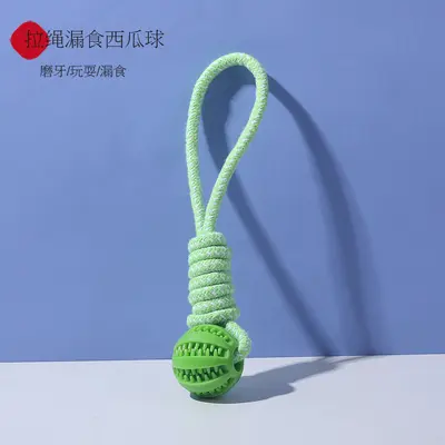 Pull-Along Treat Dispensing Dog Ball with Teeth-Cleaning Rope - 9