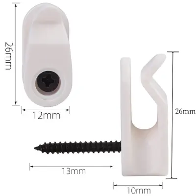 Bitki lambası vidalı askı kancası, plastik - 8