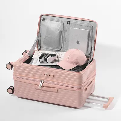 28-inch Double-Opening PC Expandable Trolley Suitcase - 11