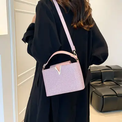 V-Shape Women's Handbag and Shoulder Bag - 5
