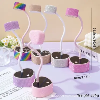 Tırnak lambası UV/LED, 30W, pembe kalp şekli, şarjlı - 1