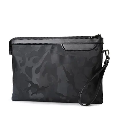 Men's Clutch Bag with Zipper, Oxford Cloth Casual Wrist Bag