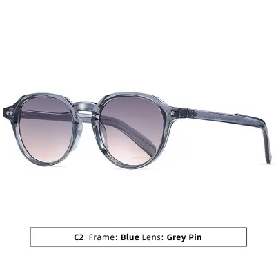 Cross-border 26 New Style Rice Nail Polarized Sunglasses Fashion Versatile Acetate Insert Pin Temple Sunglasses Premium Wholesale