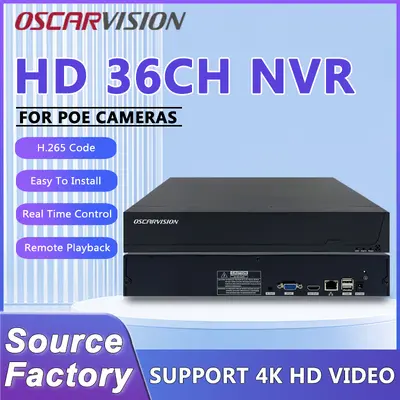 NVR-Videorekorder, 36/64-Kanal POE-Netzwerkkamera-kompatibel