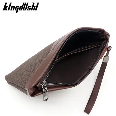 Men's Clutch Bag, Large Capacity, Korean Style Woven Pattern Business Bag - 4