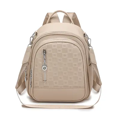 Soft PU Leather Women's Backpack, Minimalist Casual Commuter School Bag - 10