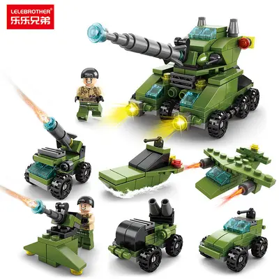 Lego-kompatibles Militär-Bagger- und Feuerwehr-Bausteinset - 11