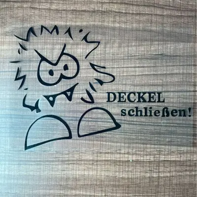 Wasserdichter abziehbarer Toilettendeckel-Dekoraufkleber, AL2766