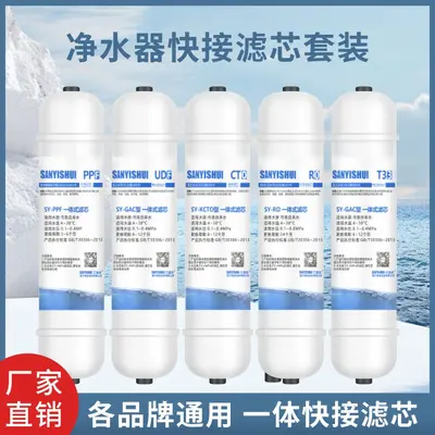 Wasserfilter-Set, 10 Zoll, fünfstufig, RO-Membran und Aktivkohle - 1