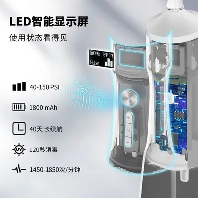 跨境工厂便携式电动冲牙器家用口腔水牙线大水箱口腔冲洗器洗牙器