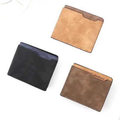 Erkek cüzdanı sınır ötesi erkek buzlu su geçirmez kısa cüzdan moda günlük pu cüzdan