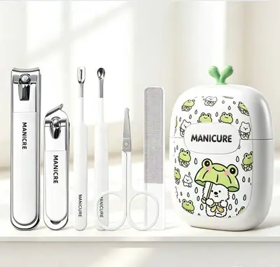Stainless steel nail clipper set, 6-piece portable - 13