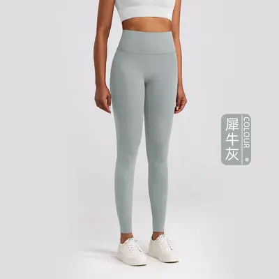 NUF Lycra антибактериальные леггинсы для йоги с эффектом Bare-Feel, женские облегающие спортивные брюки с высокой посадкой, для фитнеса, бега и тренировок, высокоэластичные длинные брюки - 12