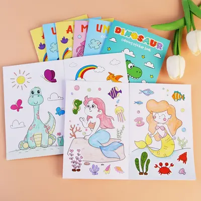Children's Coloring Sticker Book Ages 3-6 - 5