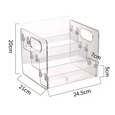 Transparenter Acryl-Kosmetik-Organizer, mehrstöckiges Regal - 7