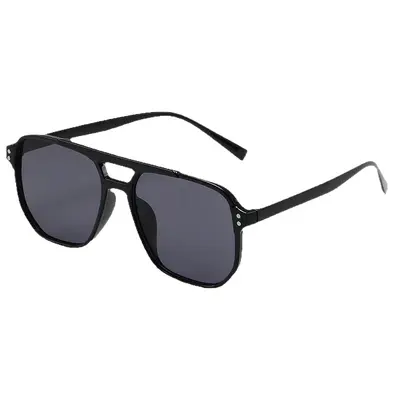 Square Frame Sunglasses, Anti-UV Women's, Retro Double-Bridge Pilot Style - 5