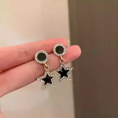 Metal Saçak Küpe Uzun Tasarım - 11