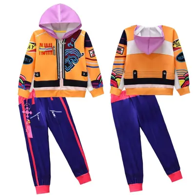 K-POP:2 bedruckte Mädchen-Kapuzenjacke mit Reißverschluss, Modell 36331