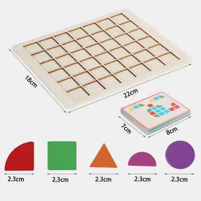 Holzpuzzle mit Formen, Montessori-Lehrmittel - 4