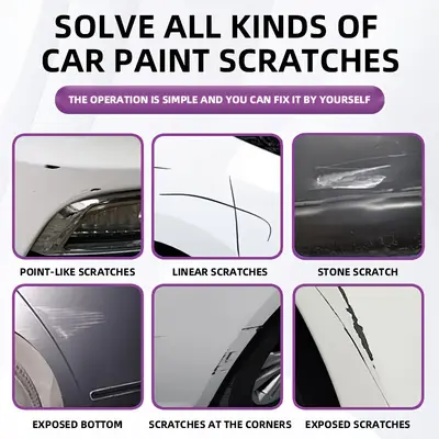 KineShineX Car Paint Scratch Remover Wax, Scratch and Chip Repair Kit - 3