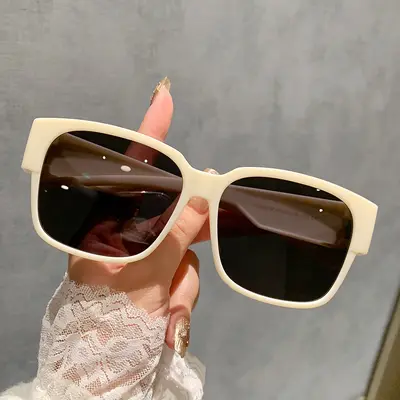 TR9002 Square Frame Sunglasses for Men and Women, Worn Over Myopia Glasses - 9