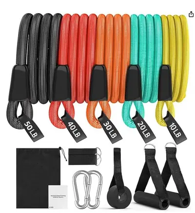 Lateks Direnç Bandı Seti, Kırılmaz, 5 Parça Ev Fitness Seti - 10