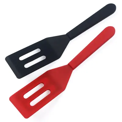 Silikon brownie kurabiye spatula küçük kızartma spatula sızıntı spatula biftek omlet spatula pişirme aracı mutfak aletleri