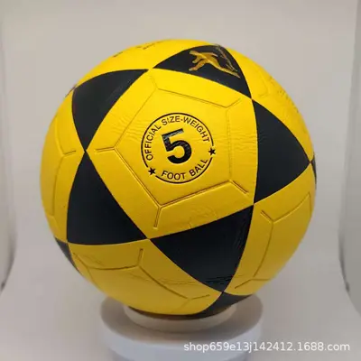 PVC Dikişli Deri Futbol Top No. 5, Aşınmaya Dayanıklı PU, Yetişkin - 12