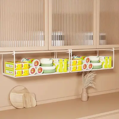 Kitchen wall-mounted storage rack, multi-function cabinet shelf system - 9
